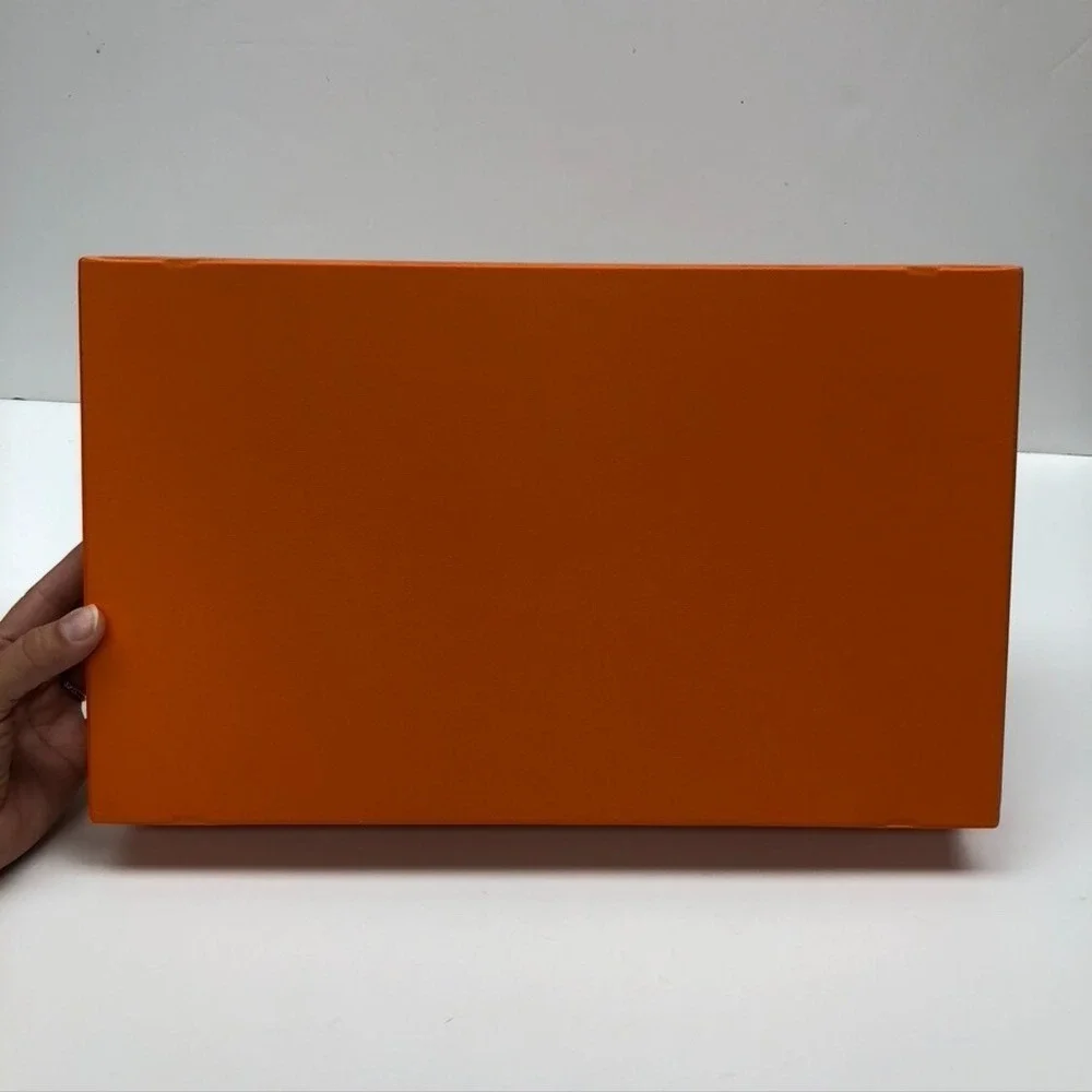 Authentic Hermes Orange Storage Gift Box Empty 15x9x2.5 Medium Rectangle